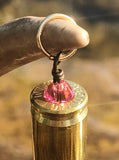 Brass Pendant w/ Crystals