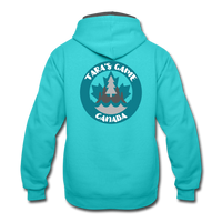 Unisex Contrast Hoodie - scuba blue/asphalt