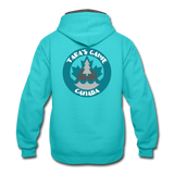 Unisex Contrast Hoodie - scuba blue/asphalt